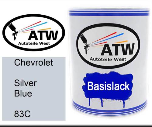 Chevrolet, Silver Blue, 83C: 1L Lackdose, von ATW Autoteile West.